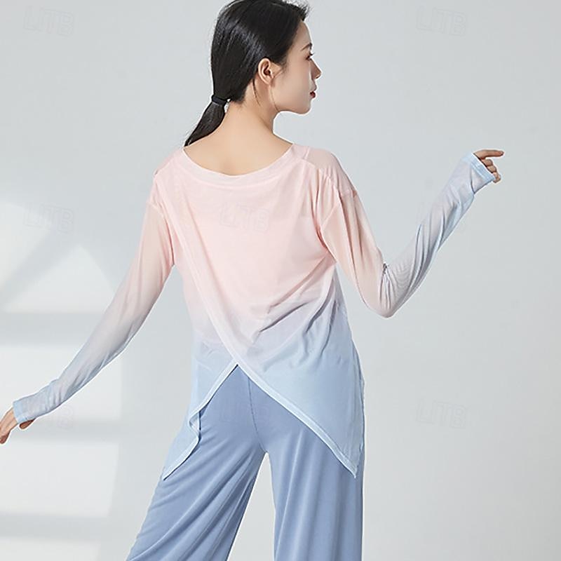 Sportovní oděvy Vrchní deska Čistá Barva Barevně dělené Dámské Výkon Trénink Dlouhý rukáv Polyester 2025 - $25.99 –P1