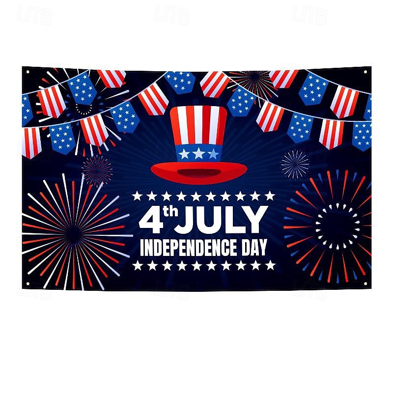 oss 4 juli självständighetsdag utomhus flagga örn frihet utomhus banner flagga uteplats trädgård heminredning röd vit blå 2025 - $10.49 –P4