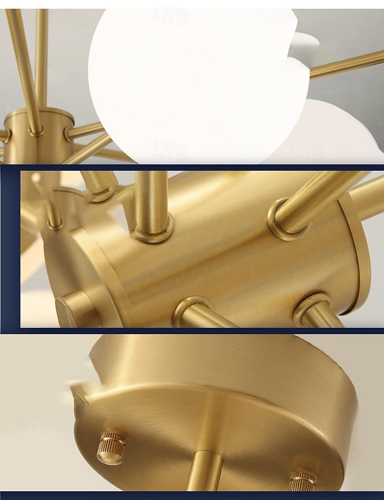 lampada a sospensione a led semplice oro magico fagiolo molecolare e27 nordico postmoderno luce di lusso 95 cm camera da letto a 12 teste sala da pranzo 110-240 v' del 2025 a $449.99 –P4