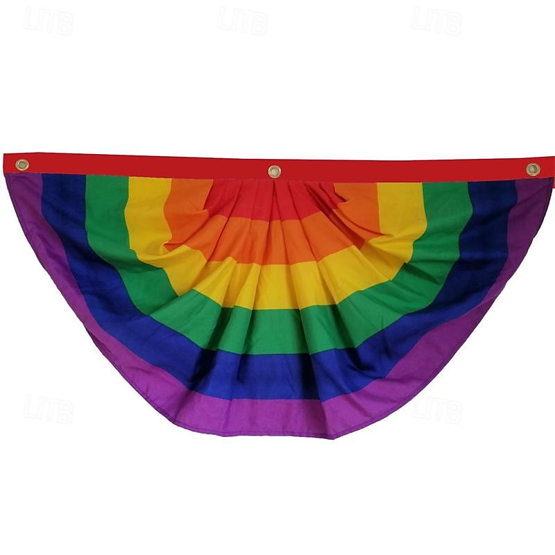 2db szivárvány büszkeség sármány zászló szivárvány meleg büszkeség redőzött rajongói zászló transzparens meleg büszkeségnek lgbtq felvonulások ünneplés szabadtéri büszkeség udvari díszek 2025 - $22.99 –P10