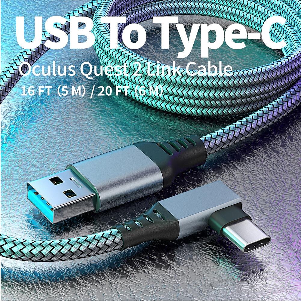2025年 Oculus Quest2 リンク ケーブル コンピューター VR ゲーム コンソール VR グラス USB から Type-C 接続ケーブル コレクション – $17.99 –P2