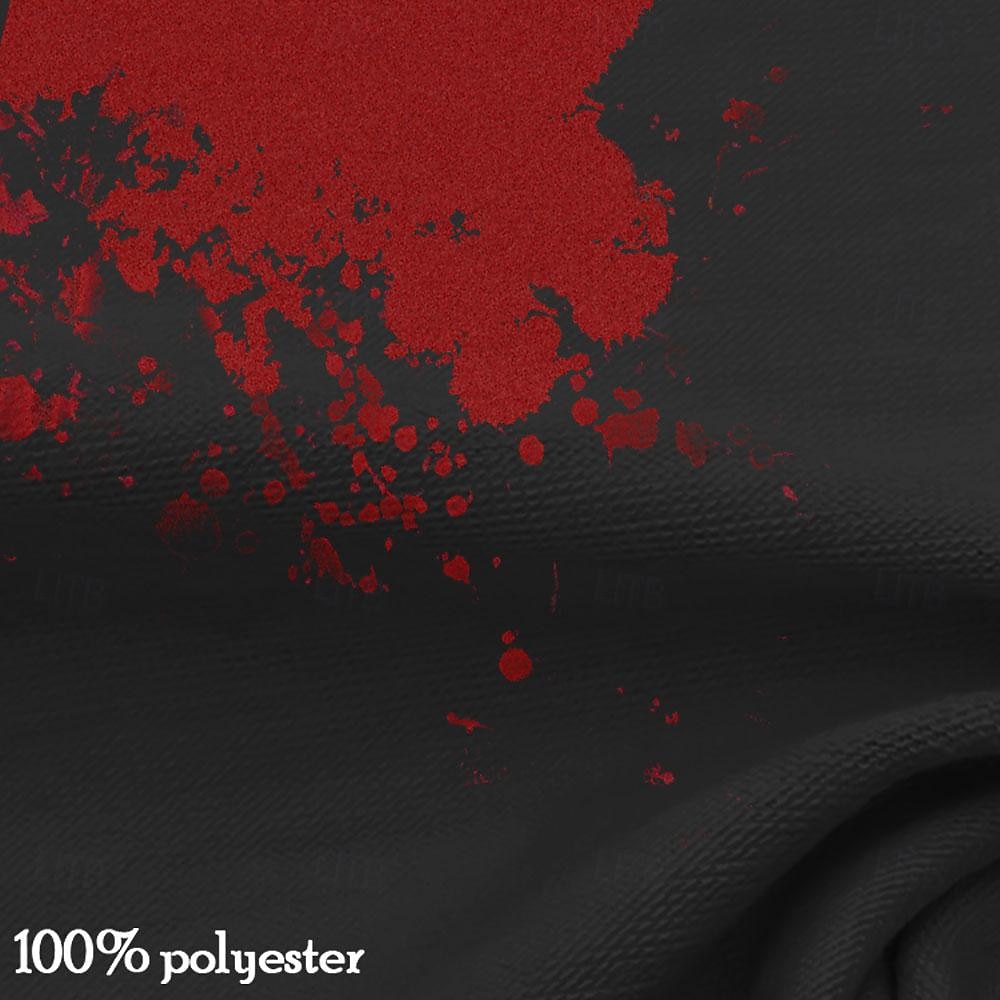 Homme Graphique Taches de sang Je vais bien T-shirt Manche Courte T-shirt Impression 3D Henley Chemise Mode Athleisure Rue Sport en Plein Air Noir / Rouge Rouge Été Printemps Vêtement Tenue S M L XL de 2026 ? $26.99 –P4