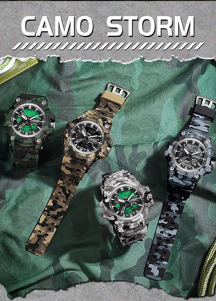 SANDA Men Digital Watch Outdoor Sports Fashion Casual Luminous Stopwatch Alarm Clock Waterproof TPU Watch 2026 - $33.99 –P2