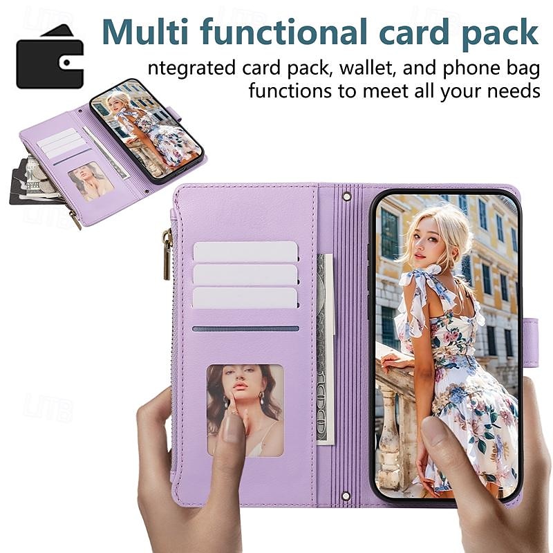 Phone Case For iPhone 16 iPhone 15 Pro Max Plus iPhone 14 13 12 11 Pro Max Plus Mini SE Back Cover with Stand Holder Magnetic Zipper Retro TPU PU Leather 2025 - $20.99 –P7