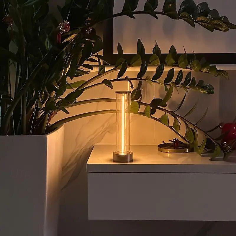 1 unidade ao lado da lâmpada com três níveis de brilho, luz de atmosfera led, abajur de mesa externo com carregamento USB, abajur de mesa respiratório, luz noturna de atmosfera portátil criativa para quarto de 2025 por $34.99 –P7