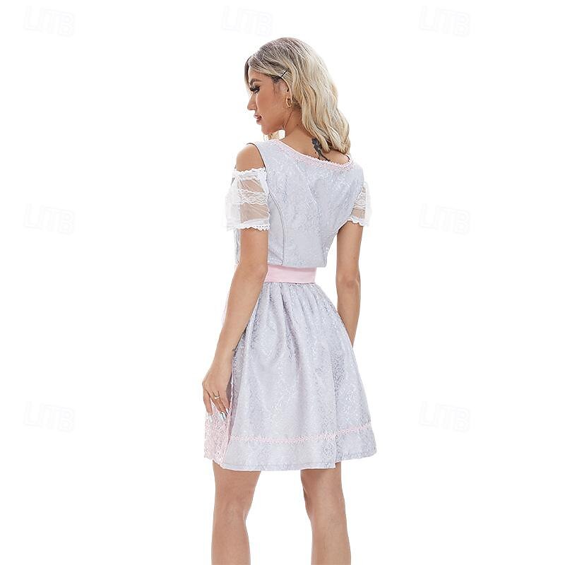 Oktoberfest Jurken Dirndl Dirndl-blouse Beiers hulp in de huishouding Duits München Weiden Doek in traditionele stijl Blouse 2025 - $63.99 –P10