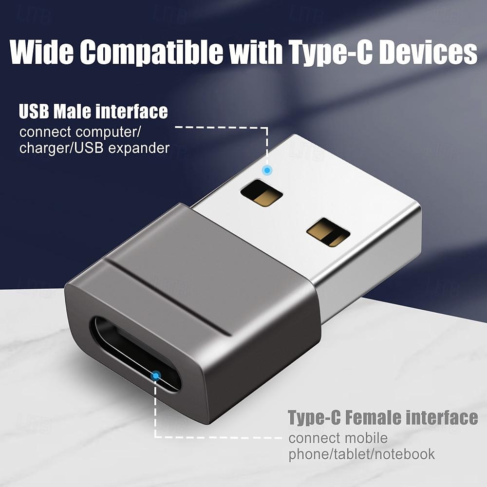 2025年 USB からタイプ C へのコンバーター ヘッド 携帯電話 コンピューター 車 充電 データ ケーブル アダプター  コレクション – $11.99 –P5