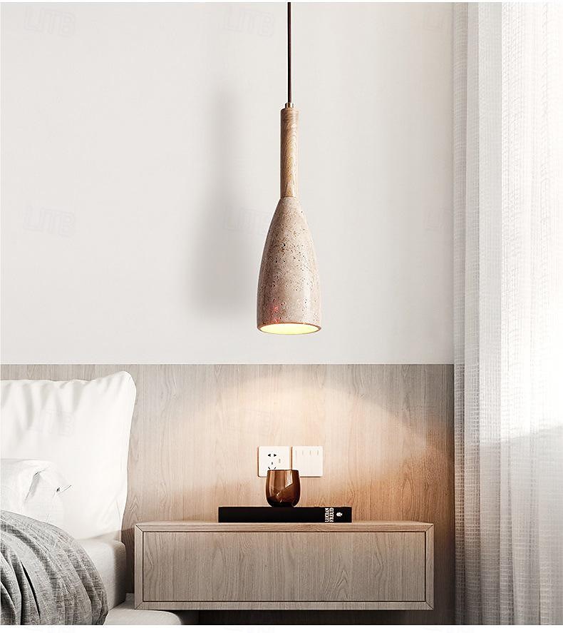 LED Pendant Light Minimlist  Stone Nordic Hanging Light 1-Light 10 cm Bedroom Dining Room 110-240V 2026 - $279.99 –P1
