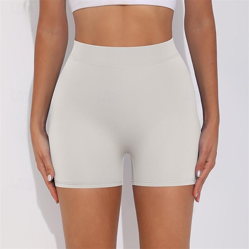 Women's Gym Shorts Yoga Shorts Workout Shorts High Waist Yoga Gym Workout Pilates Shorts Black White Royal Blue Sports Activewear Stretchy Slim 2025 - $12.39 –P4