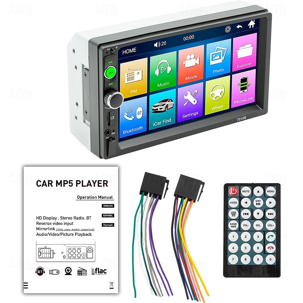 Fyautoper carro estéreo duplo din rádio do carro 7 polegada mp5 player tela sensível ao toque rádio fm receptor de áudio multimídia player 7010b dropshipping de 2025 por $81.99 –P1