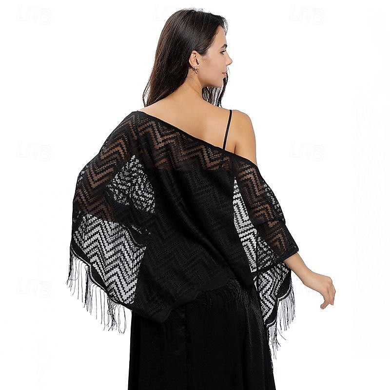 Sjale Sjal til kvinner Elegant Brude Ermeløs Polyester Bryllup Wrap Med Ren Farge Til Fest Vår sommer 2025 - $16.49 –P11