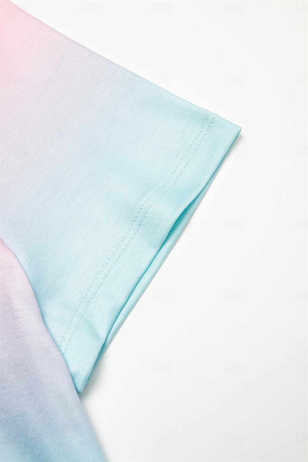 Women's T Shirt Ombre Color Gradient Fashion Short Sleeve Round Neck Regular Tops Vacation Daily Going out Print Yellow Blue Orange Light Blue Summer 2025 - $19.99 –P9