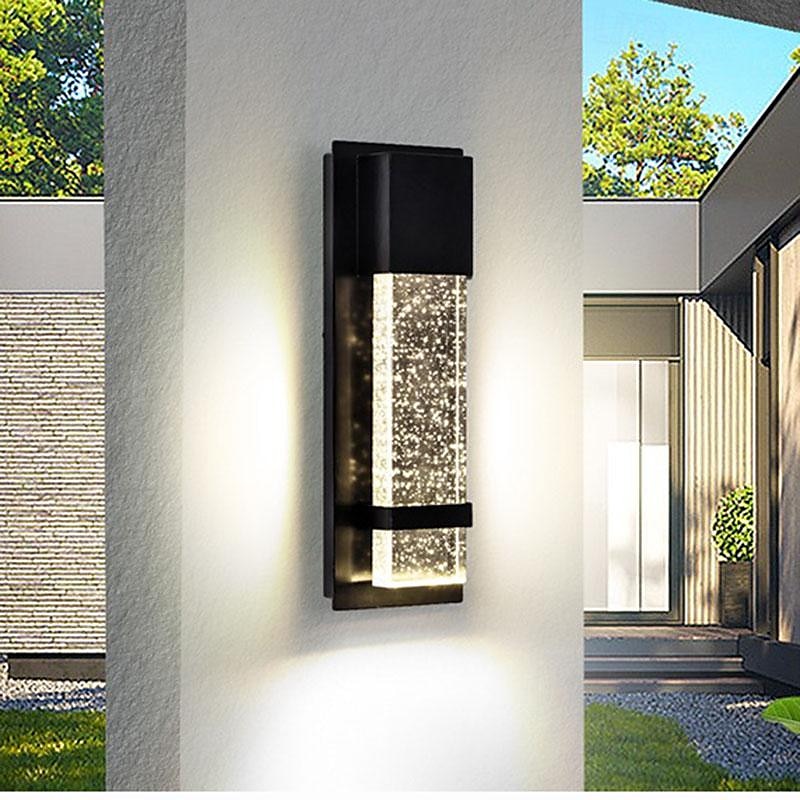 LED Outdoor Wall Light Warm White 20W Villa Exterior Wall Lamp Exterior Wall Sconce Light Fixture with Seeded Glass Shade Socket Waterproof Wall Mount Light for Porch Doorway Garag 110-240V 2025 - $165.99 –P9