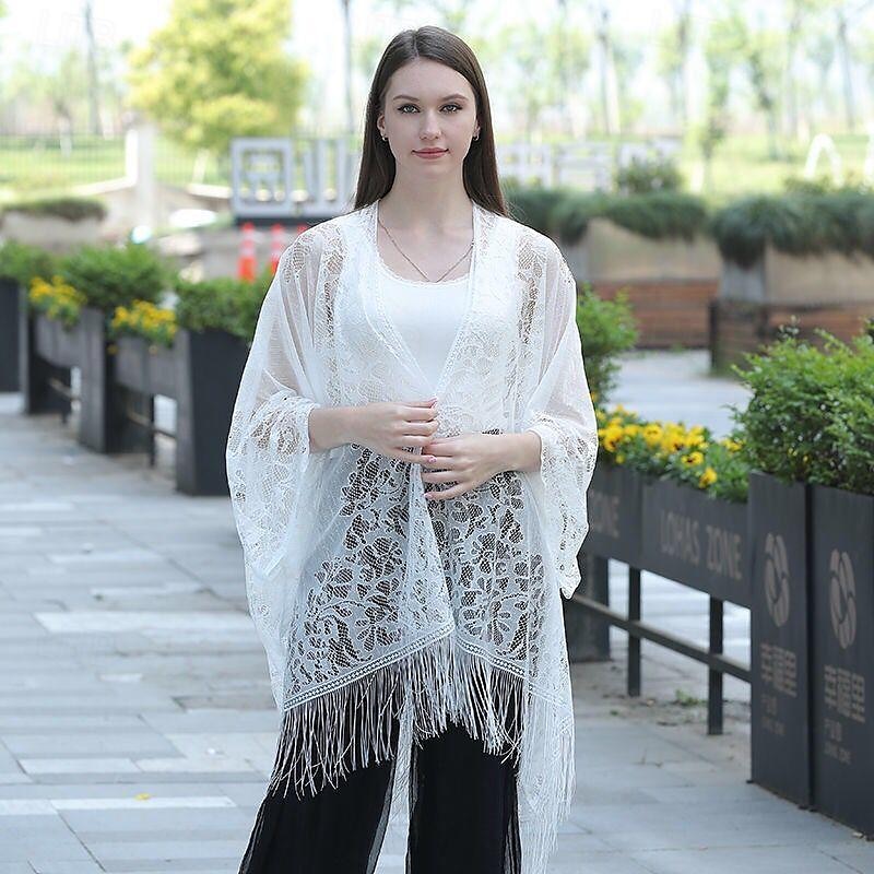 Shawls Women's Wrap Elegant Bridal Sleeveless Polyester Wedding Wraps With Pure Color For Party Spring & Summer 2025 - $17.99 –P5