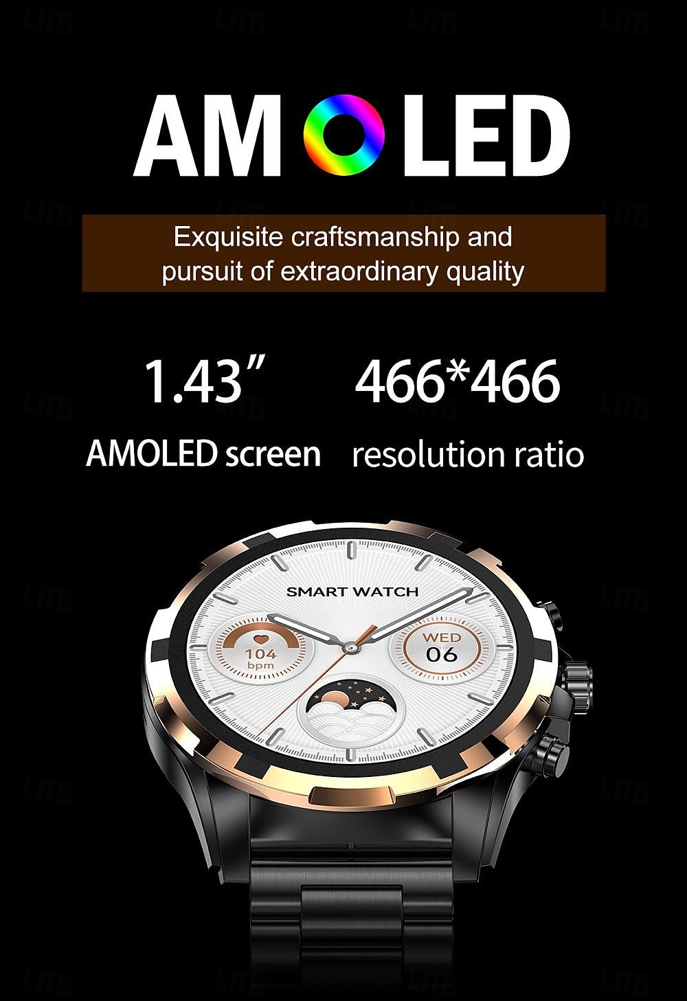696 HK98 Smartwatch Fitness Tracker EKG PPG Bluetooth-Anruf Erinnerung Android iOS IP67 48mm 1.43" 2025 - $63.99 –P4