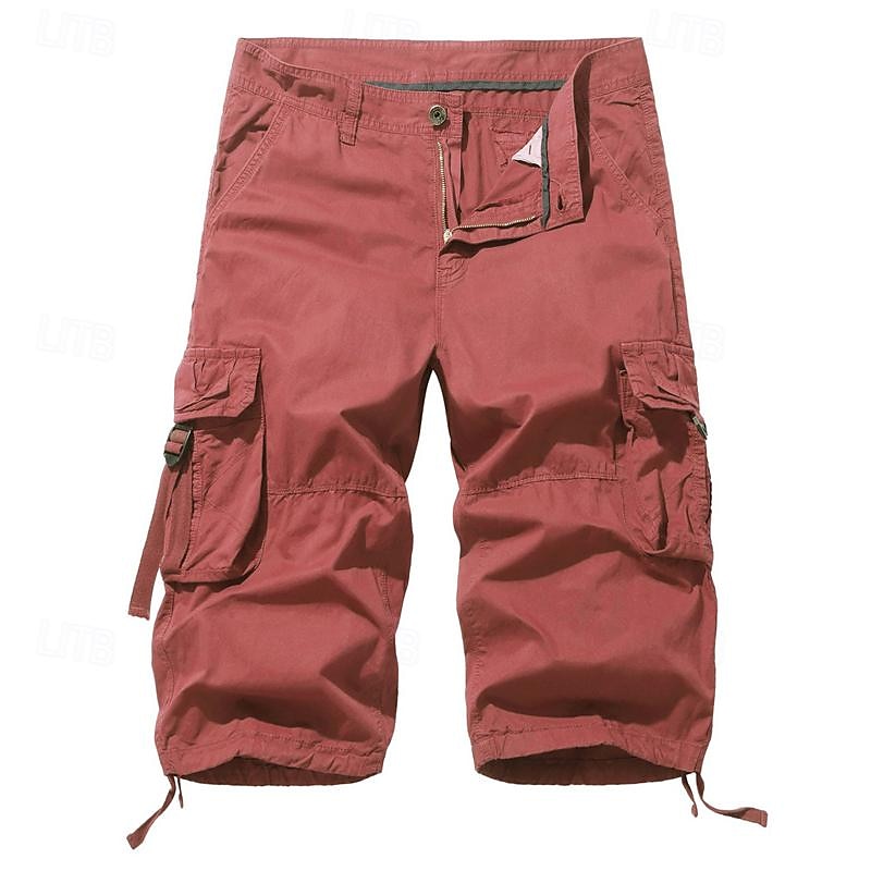 Herre Taktiske shorts Capri Cargo Shorts Cargoshorts Capri-bukser Shorts til turbruk Knapper Multi lomme عادي Anvendelig Kalv lengde utendørs Daglig Ut på byen Mote Klassisk Sjø blå Svart 2025 - $35.99 –P10
