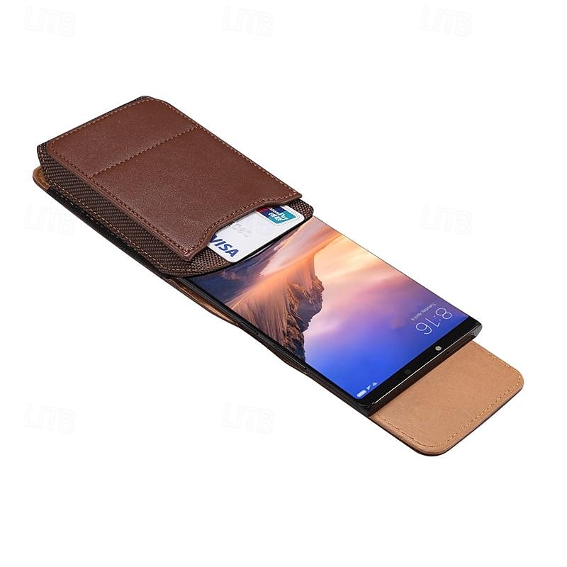 Men Cellphone Loop Holster Case Belt Waist Bag Props PU Leather Purse Phone Wallet Vintage Belt Mobile Phone Protective Sheath 2025 - $18.99 –P12