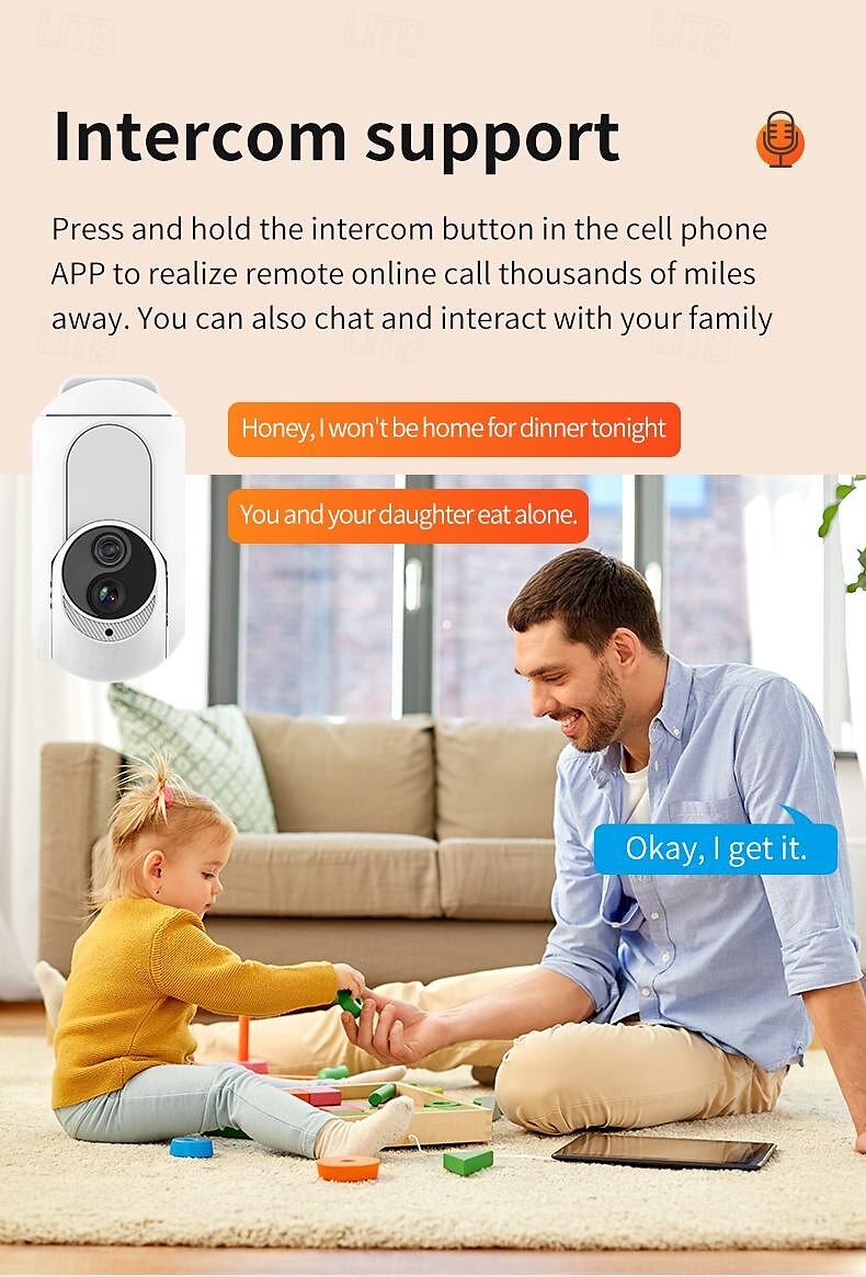 Wall Plug In Camera Wifi 360 1080P Mini Surveillance Home Security Protection Night Vision LED Lamp Light IP Cameras 2025 - $62.99 –P4