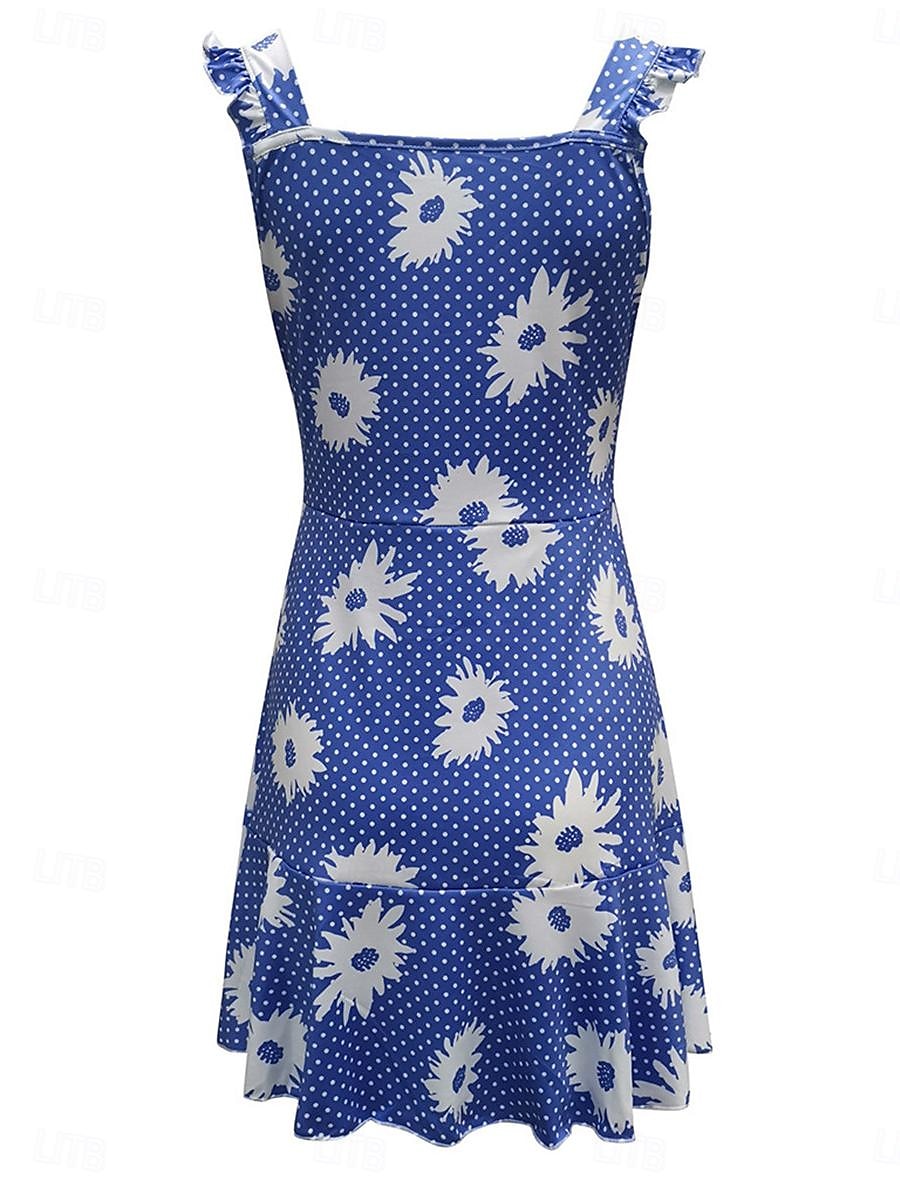 Damen Freizeitkleid Unterkleid Blumendruck Träger Minikleid Casual Täglich Date Ärmellos Sommer 2025 - $30.99 –P5