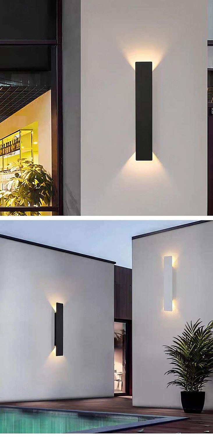 LED Wall Light Outdoor Minimalist Outdoor IP54 Waterproof Aluminium Art Deco Wall Lamps Outside/Indoor for Villa Porch Gardens Terraces Exterior Walls 2025 - $82.99 –P2