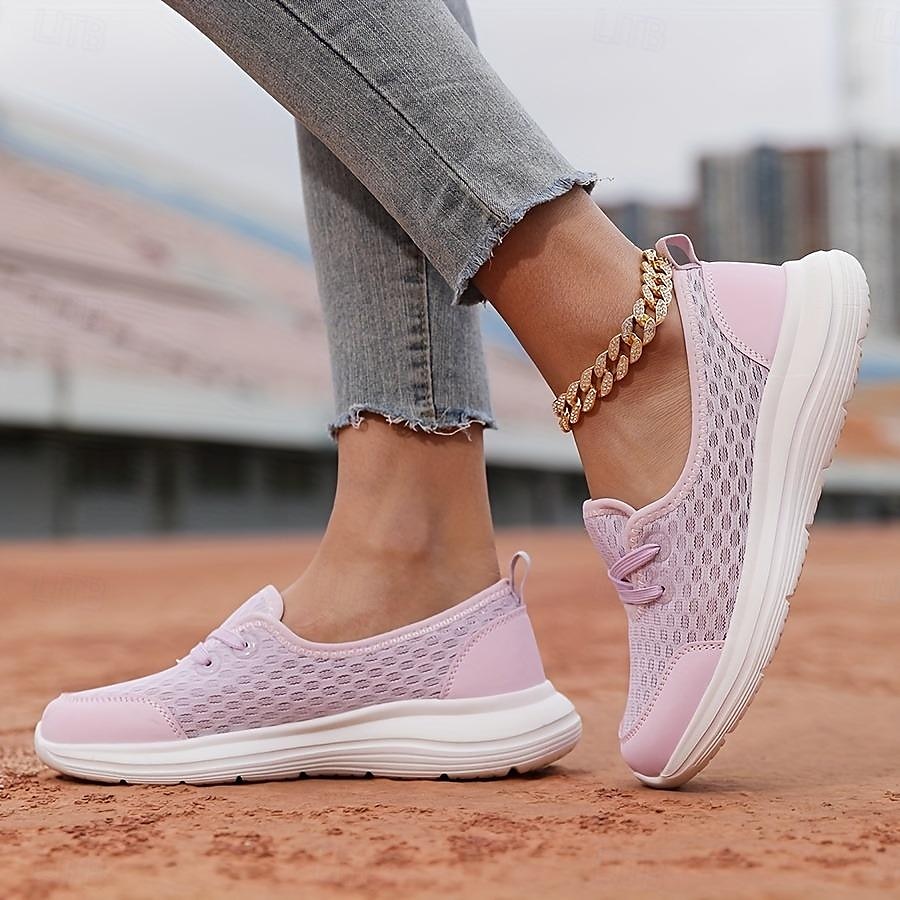 Leichte, atmungsaktive Wanderschuhe für Damen – Slip-On-Mesh-Sneaker zum Laufen und für die Freizeit 2025 - $26.99 –P12