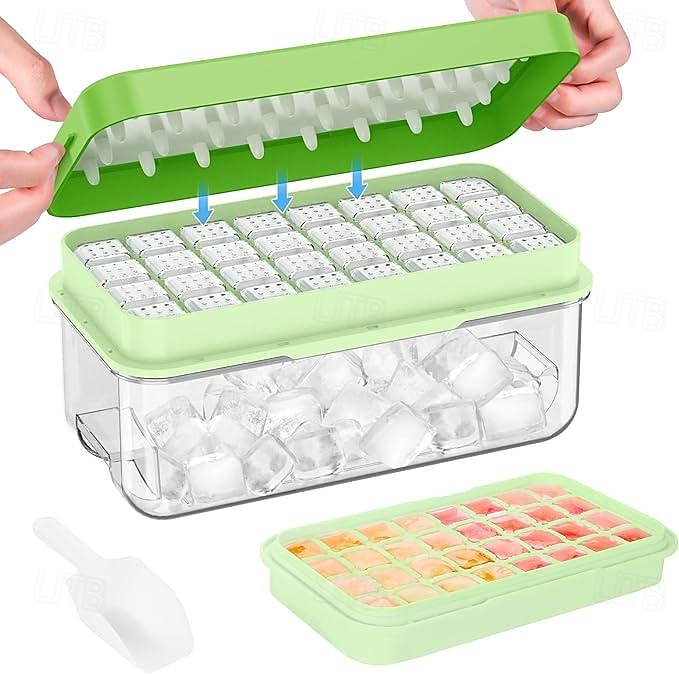 Large Ice Cube Tray with Lid and Bin Ice Trays for Freezer 2 INCH Whiskey Ice Cubes Mold 1*8 pcs Square Ice Cube Mold with Tong Easy to Release Large Ice Tray for Whiskey Cocktail Bourbon 2025 - $27.99 –P3