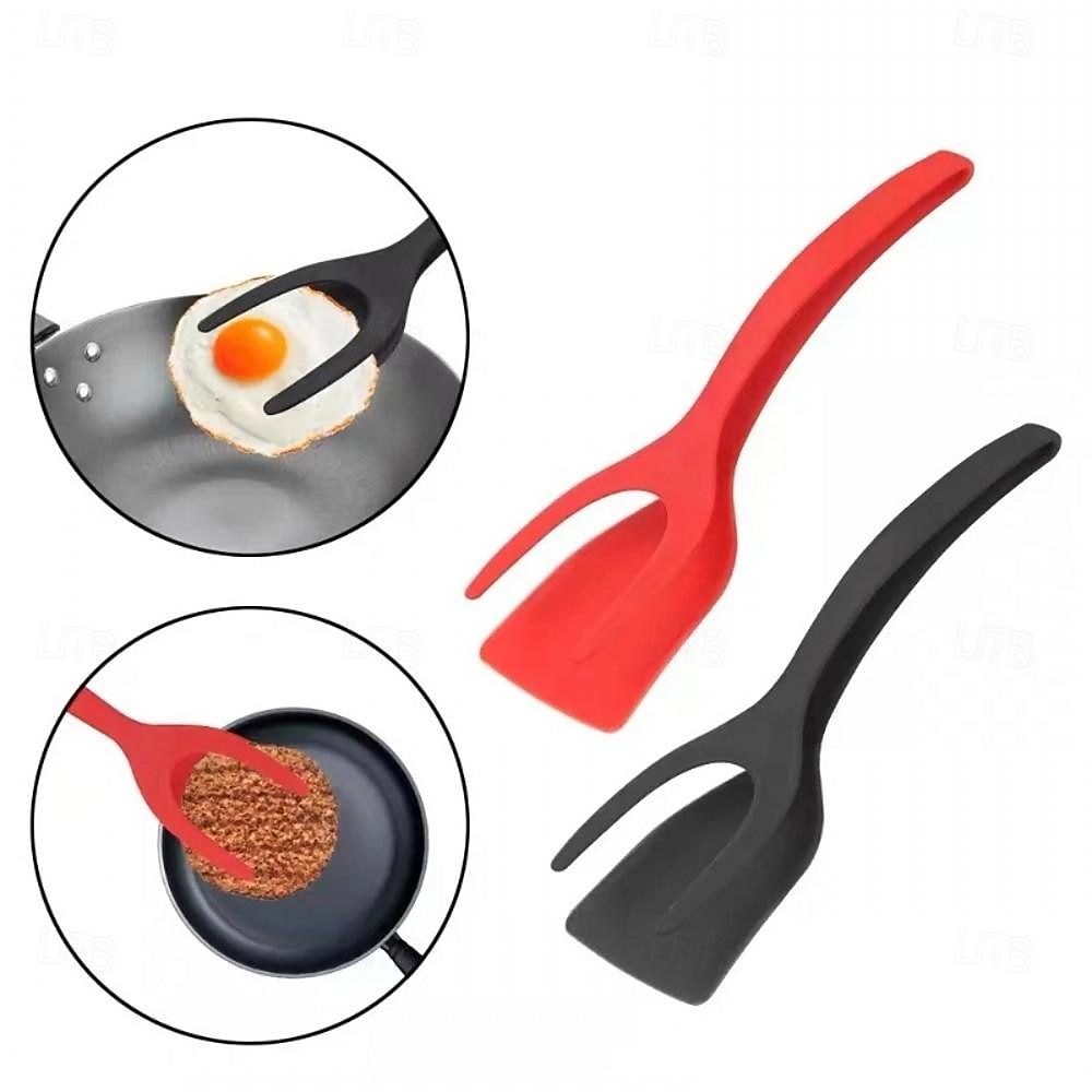 Accessori da cucina multifunzionali 2 in 1 set di gadget da cucina spatola per frittata spatola in silicone da cucina per toast pancake pinze per uova cocina cucina accessori da cucina del 2025 a $11.99 –P6