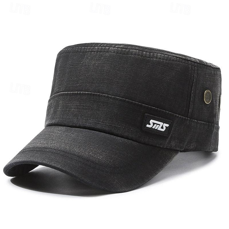 Homens Unisexo Boina Boné de beisebol boné militar chapéu de cadete Preto Verde Tropa Poliéster Vintage Moda Casual Rua Diário Tecido Ajustável Respirável de 2026 por $7.49 –P1