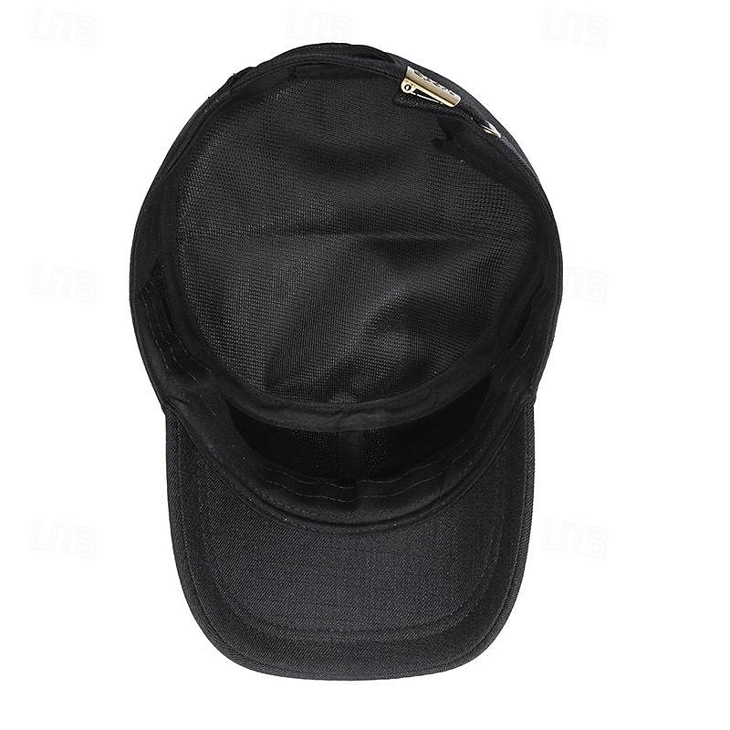 Pánské Unisex PLacatá čepice Kšiltovka Vojenská čepice Kadetský klobouk Černá Námořnická modř Polyester Vinobraní Módní Na běžné nošení ulice Denní Bez vzoru Nastavitelná Prodyšné 2025 - $6.49 –P8