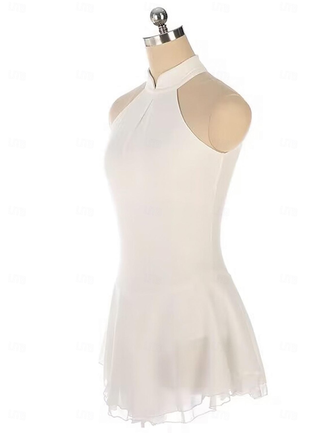 Vestito da pattinaggio artistico Per donna Da ragazza Pattinaggio sul ghiaccio Vestiti Bianco Collage Foro per pollice Retato Elastene Elasticizzato Addestramento Da allenamento Professionale Vestiti del 2026 a $166.99 –P4