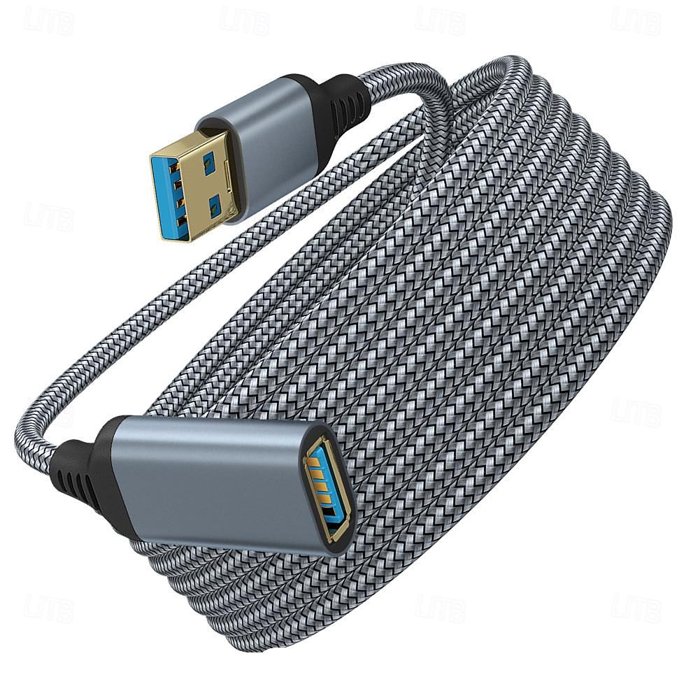 2025年 ナイロン編組 USB 3.0 オス - メス 高速伝送データ ケーブル コンピューター ハード ドライブ カメラ プリンター 延長ケーブル  コレクション – $15.99 –P12