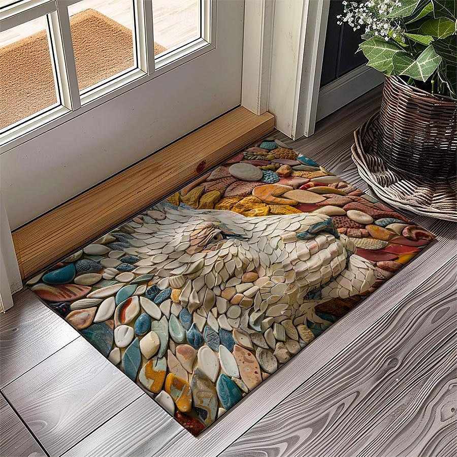 Cobblestones Animals Doormat Kitchen Mat Floor Mat Non-Slip Area Rug Oil Proof Rug Indoor Outdoor Mat Bedroom Decor Bathroom Mat Entrance Rug 2025 - $16.99 –P12