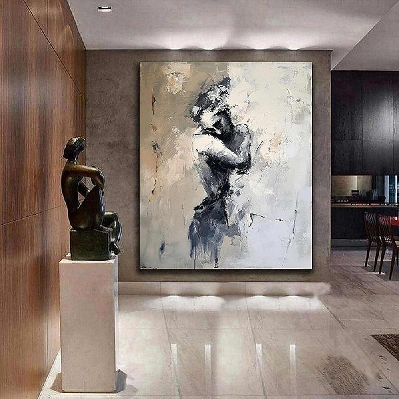 handgemalte abstrakte Dame gerahmte Frau Malerei handgemalte Liebhaber Ölgemälde Dame Tänzerin Malerei Wand Kunst Frau Gesicht Leinwand Kunst gesichtslose Porträt Malerei Liebhaber Dekor Ölgemälde 2026 - $87.99 –P3