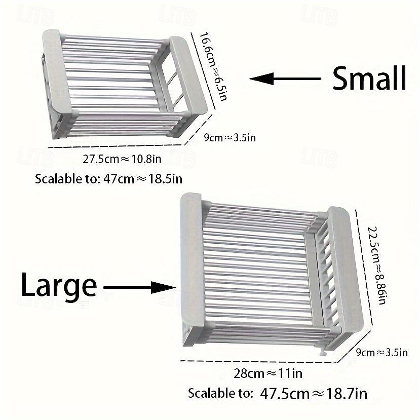 1pc scolapiatti per lavello da cucina cestello di scarico per lavello per verdure portafiltro per lavaggio verdure portaoggetti per lavastoviglie scolapiatti estraibile regolabile dimensione opzionale del 2025 a $10.49 –P6