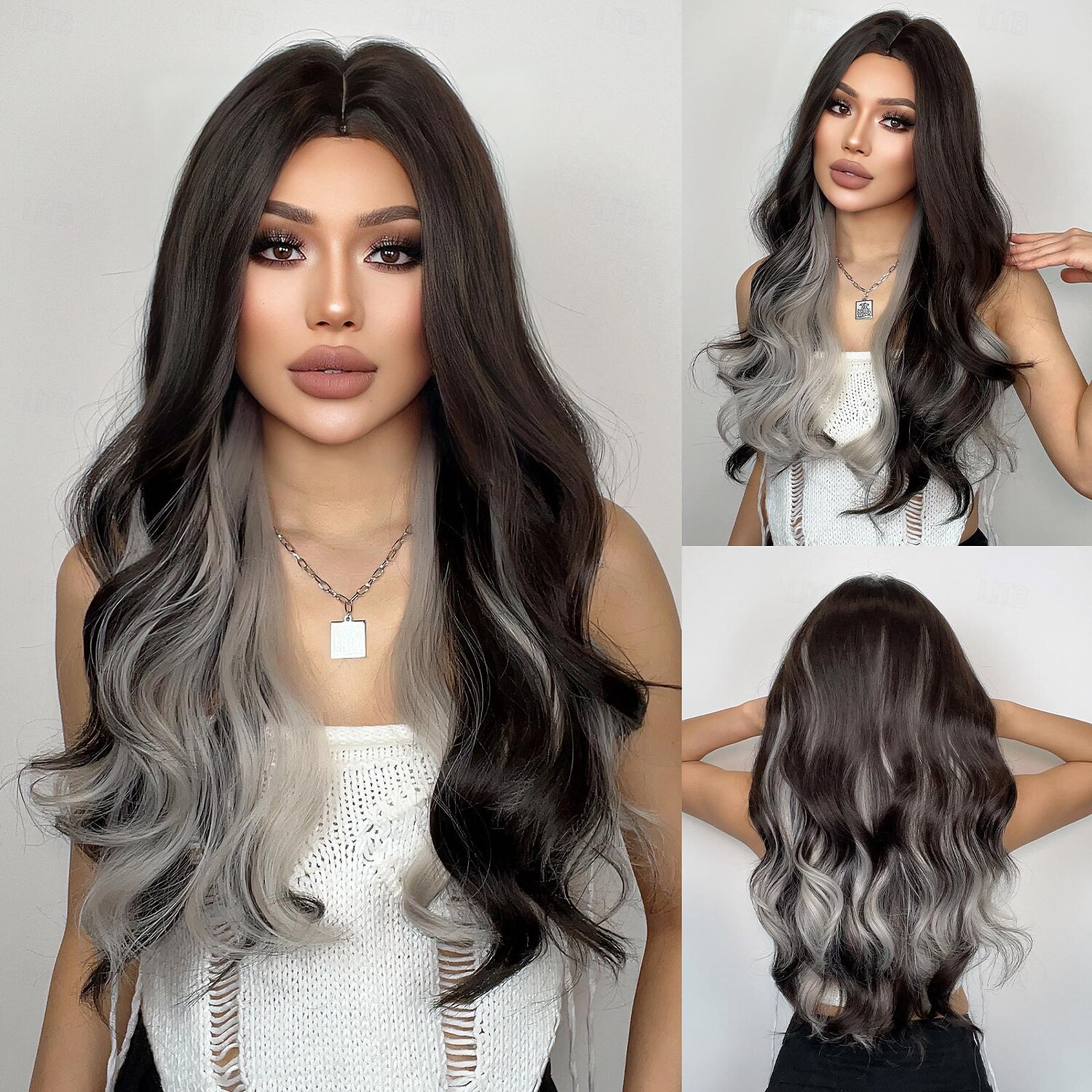 Synthetische pruiken Uniformen carrière Kostuums Prinses Gekruld Golvend Middelste stuk Gelaagd kapsel Machinegemaakt Pruik 66.0 cm Donker Bruin Synthetisch haar Dames Cosplay Feest Modieus 2025 - $22.99 –P1