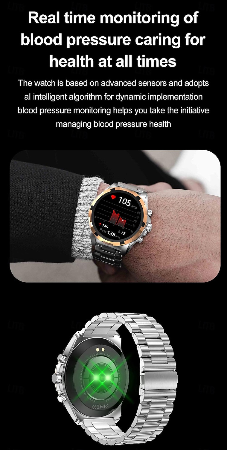696 HK98 Smartwatch Fitness Tracker EKG PPG Bluetooth-Anruf Erinnerung Android iOS IP67 48mm 1.43" 2025 - $63.99 –P13