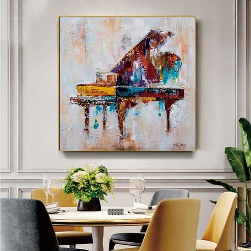 piano olieverf handgeschilderde abstracte kunst geheugen rood piano schilderij muur kunst schilderij stilleven olieverf voor woonkamer slaapkamer ingang gewikkeld canvas klaar om schilderijen op te 2026 - $98.99 –P6