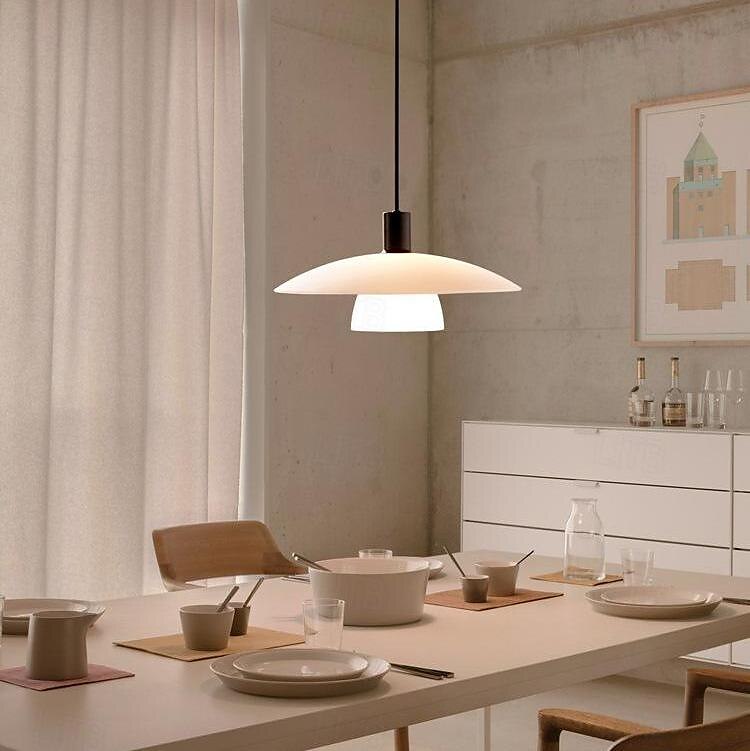 luminária pendente led 1 luz 30/40 cm formato de vidro transparente com design elegante acabamentos pintados estilo nórdico moderno 110-240v de 2025 por $185.99 –P4