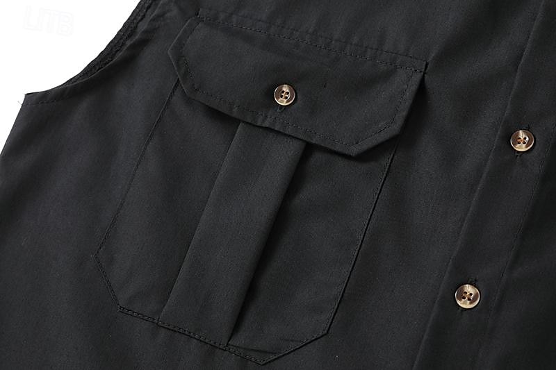 Herren Hemd Sommerhemd Freizeithemd Strandhemd Knopfhemd Schwarz Blau Purpur Grün Ärmellos Einfach Revers Urlaub Hawaiianisch Tasche Bekleidung Baumwolle Polyester Mode Lässig Bequem 2026 - $25.99 –P4