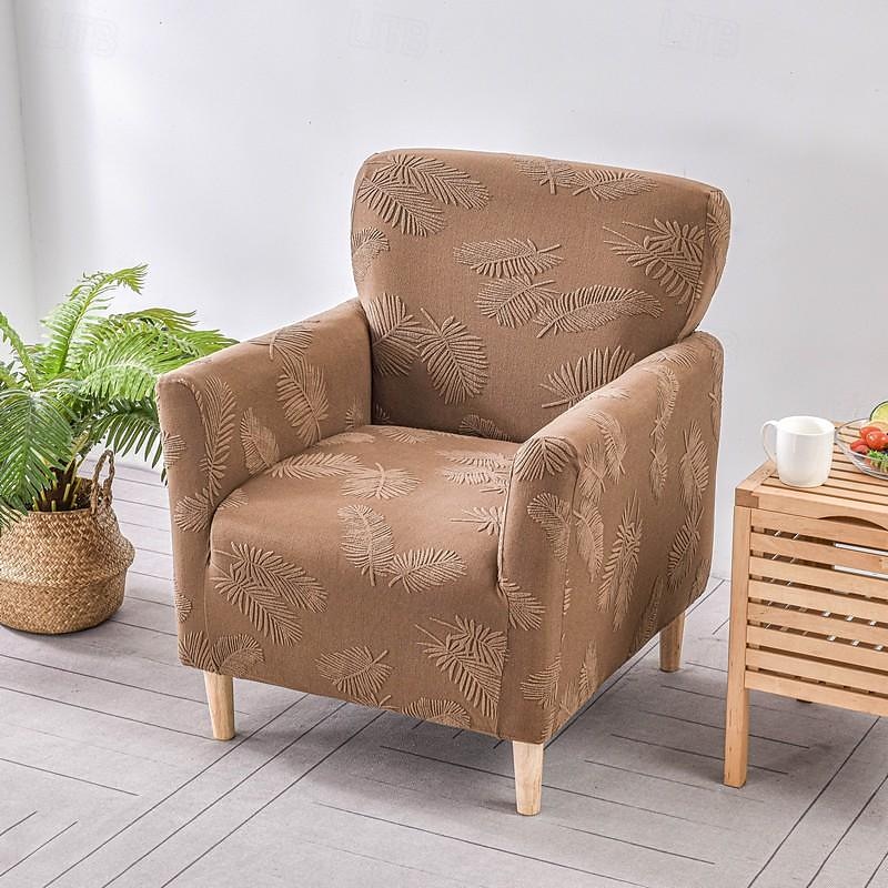 lenestoltrekk badekar stol slipcover t-formet jacquard til stue soverom kontor elastisk enkelt sofatrekk hjem bardisk 2025 - $31.99 –P7