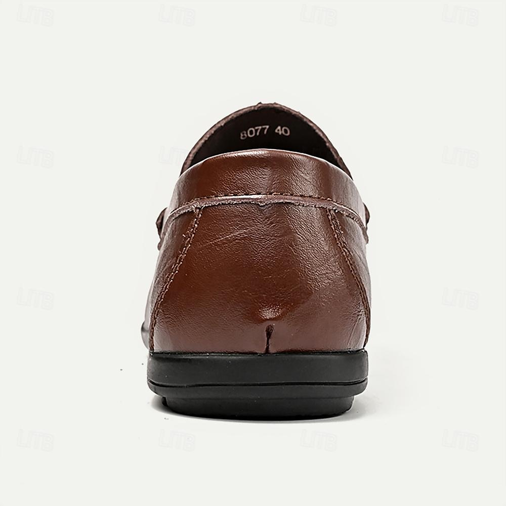 Per uomo Mocassini e Slip-Ons Mocassini comodi Penny Loafers Di pelle Comodo Antiscivolo Mocassino Marrone chiaro Marrone scuro Nero del 2025 a $42.99 –P4