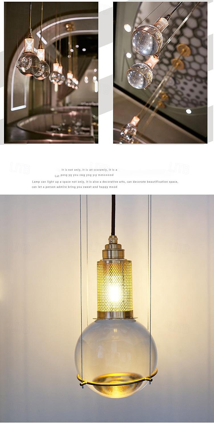 LED Pendant Light Glass Ball 1-Light 15 cm Suspension Luminaire Modern Minimalist Creative Personality Meteor Shower Pendant Lamp Bedroom Dining Room 110-240V 2025 - $279.99 –P2