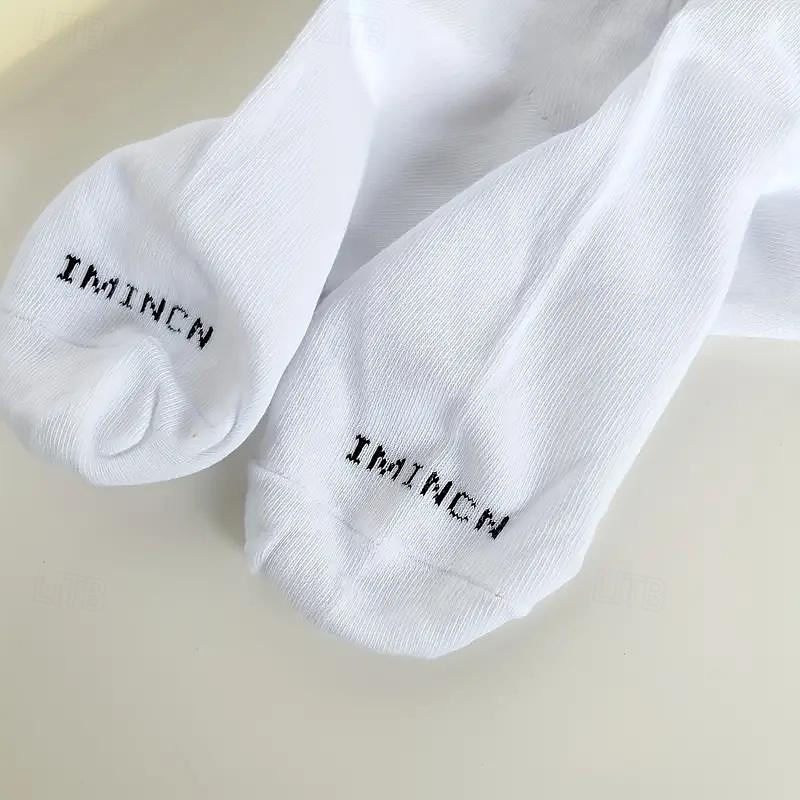 Hombre Paquete de 5 Paquetes múltiples Calcetín Calcetas Calcetines para correr Calcetines informales Blanco Rojo Color Arco iris Deporte Diario Vacaciones Básico Medio Primavera Otoño Moda Casual 2025 - $17.99 –P13