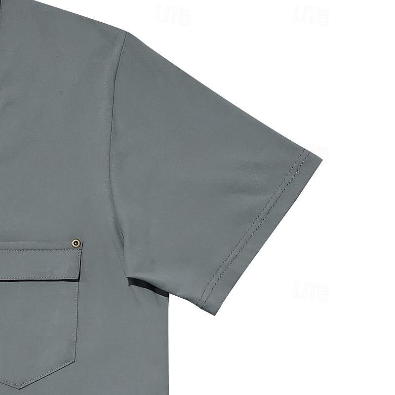 Men's T Shirt Tee Short Sleeve Shirt Tee Top Short Sleeve V Neck Spring & Summer Plain Fashion Designer Basic Front Pocket Vacation Street Going out Black White Blue Top Tee for Men 2026 - $21.99 –P17