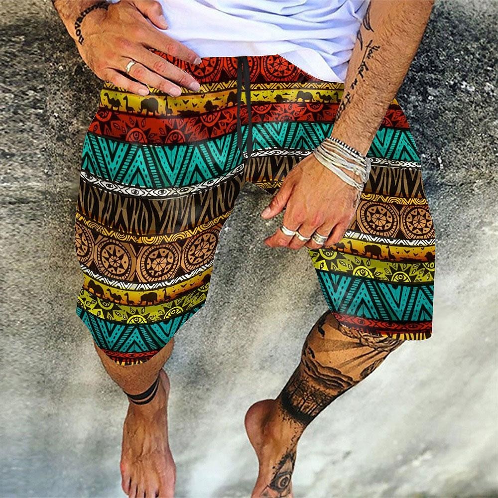 Homme Grille / Carreaux Formes Géométriques Maillots de bain Shorts de bain Shorts de Surf Taille Moyenne ancien Mode Designer Occasionnel Quotidien Fête Avec Poches Cordon de serrage Taille Élastique de 2025 ? $17.99 –P1