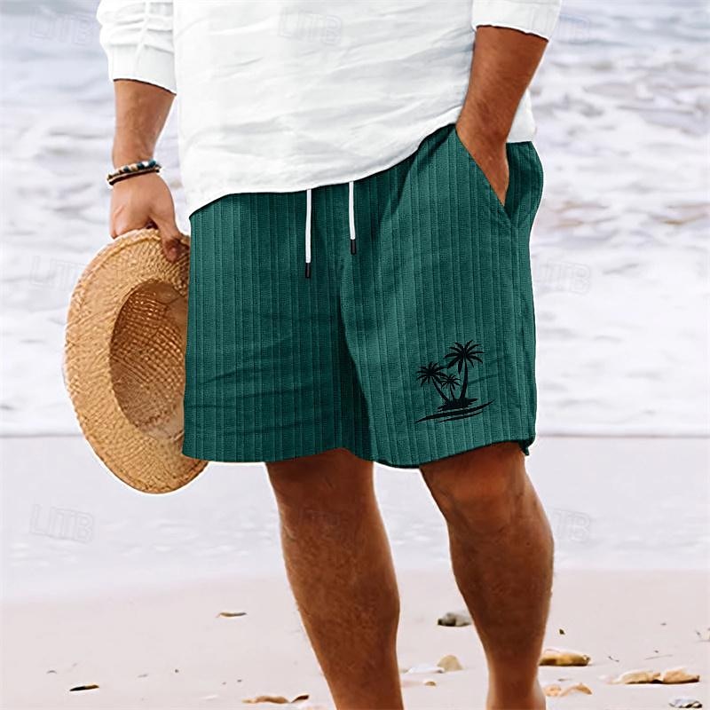Per uomo Pantaloncini estivi Pantaloncini da spiaggia Pantaloncini casual Tasche A cordoncino Vita elastica Albero di cocco Comfort Traspirante Breve Per eventi Da mare Spiaggia Hawaiano Boho Bianco del 2026 a $20.99 –P11