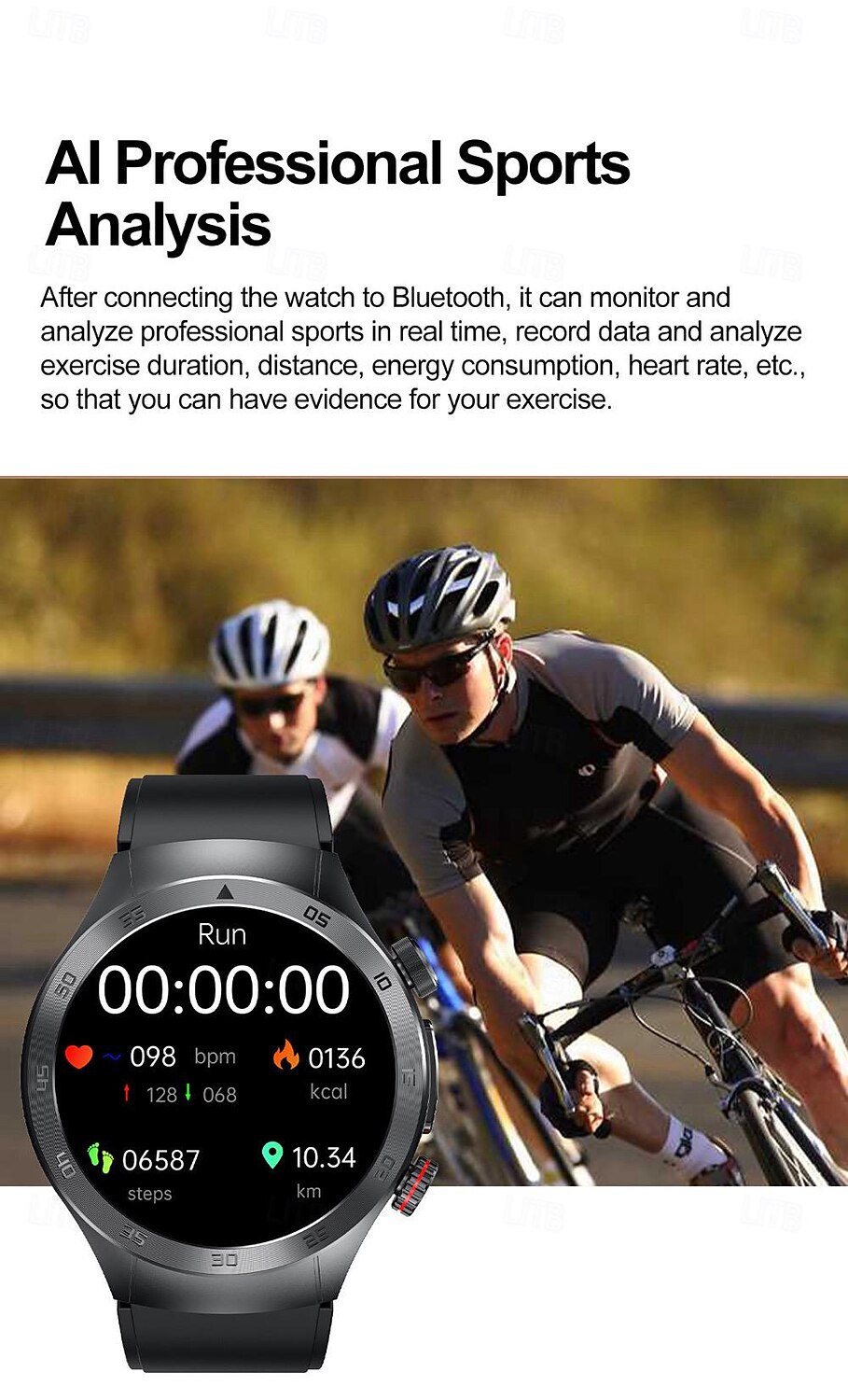 696 E800 Smart Watch 1.49 inch Smart Band Fitness Bracelet Bluetooth ECG+PPG Temperature Monitoring Pedometer Compatible with Android iOS Men Hands-Free Calls Message Reminder IP 67 46mm Watch Case 2025 - $96.99 –P15