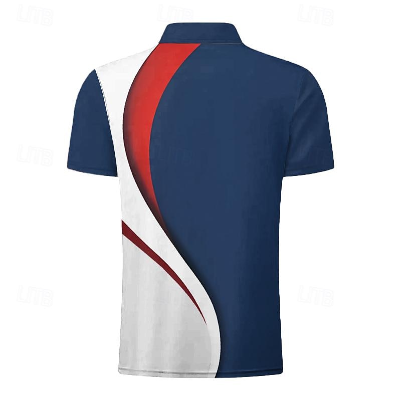 4 juillet 2026, 250e anniversaire Homme anciens combattants Patriotique Polos à zip Chemise de golf Manche Courte Polos Chemises à Col Occasionnel Vêtements de rue Vêtements de vacances Tenues de fête de 2026 ? $23.99 –P2
