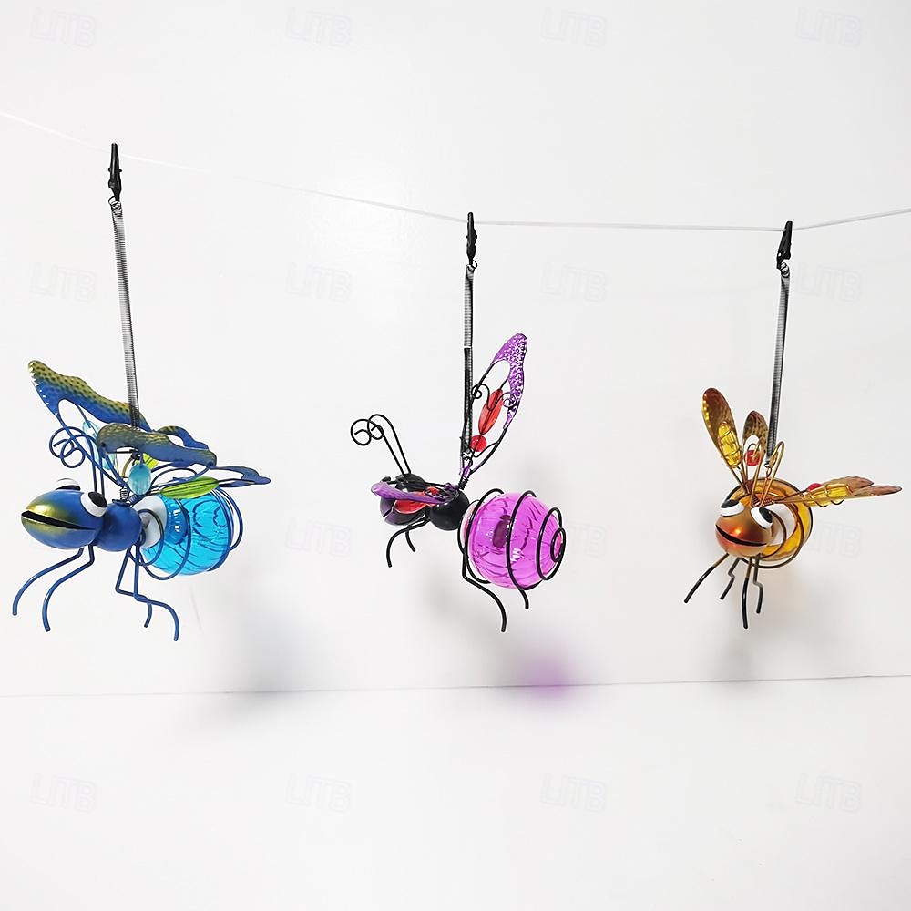 Led leuchtende Simulation Insekten Eisenornamente kreative bemalte Handarbeitsanhänger mit langen Flügeln Ameisen Schmetterlinge Home Hof Garten Dekoration Anhänger 1St 2025 - $15.49 –P8