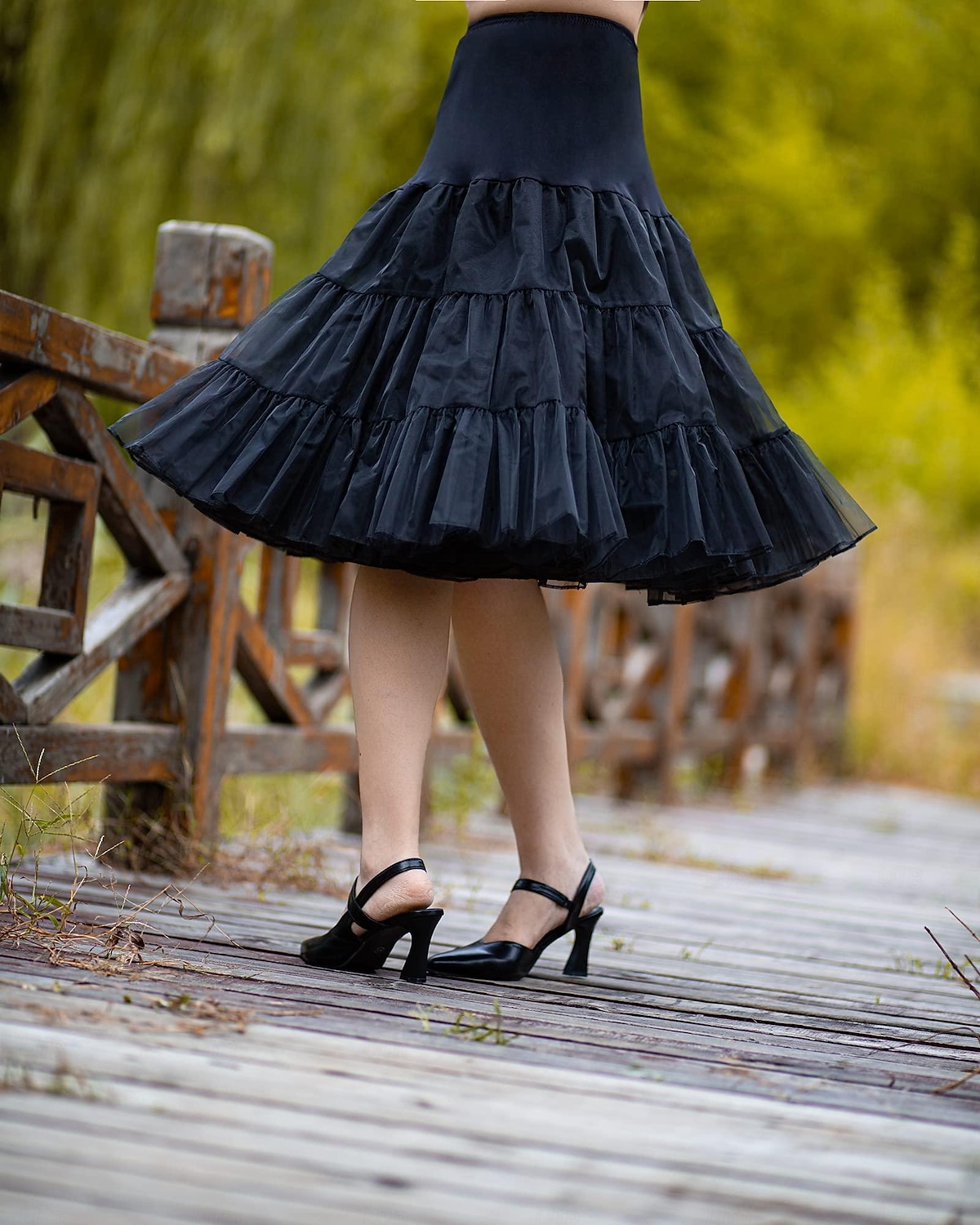 Princess Lolita 1950s Knee Length Petticoat Hoop Skirt Tutu Under Skirt Solid Colored Women's Bachelorette Party Petticoat 2025 - $20.99 –P11